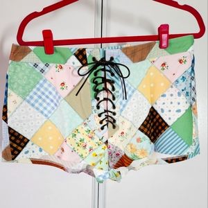 XXL holly Hobbie dollskill lace up booty shorts.